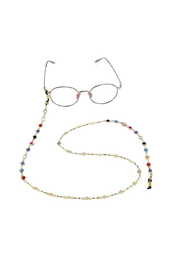 DSFEN Porte-Lunettes pour Femme chaîne perlée Sangle de Lecture Lunettes délicates pour Femme