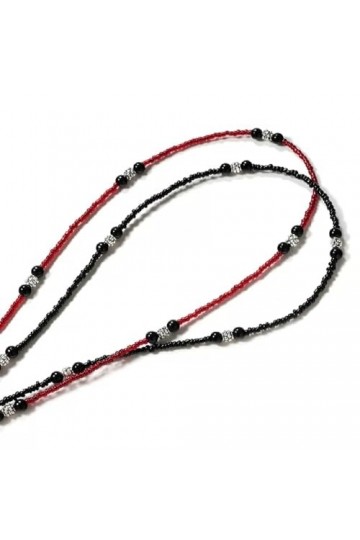 Sweden Chaîne de lunettes anti-chute suspendue au cou for lunettes de soleil Color : Rosso, Size : 70cm 