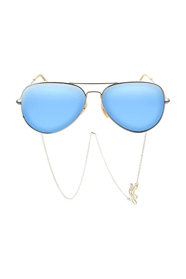 DSFEN Chaîne de Lunettes antidérapante Feuilles Creuses Pendentif Porte-Lunettes Chaîne Porte-Lunettes de Soleil Accessoires 