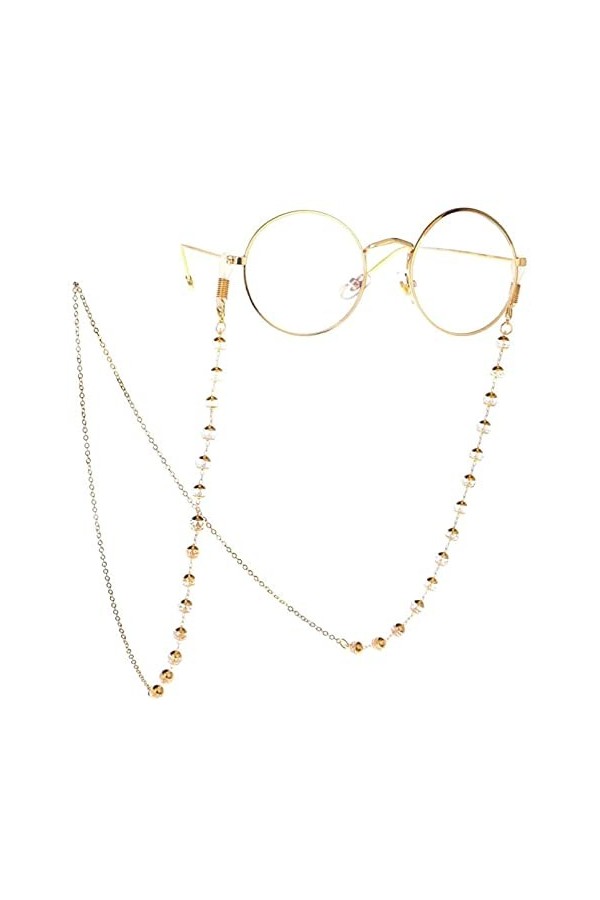 HaoLi Chaîne de Lunettes Cristal Transparent perlé Sangle de chaîne de Lunettes Lunettes de Soleil Cordon de retenue Corde de