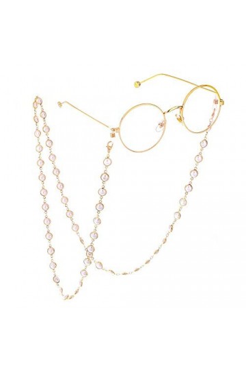 HAOLI Chaîne de Lunettes Chaîne de Lunettes avec Porte-Lunettes en Perles Sangles de Lunettes Cordons de Cou pour Lunettes Re