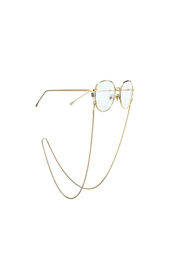 ARTSIM Sangle de lunettes Chaînes de lunettes for femmes Élégant Eye Chain String Holder Cordon de lunettes Color : Silver, 