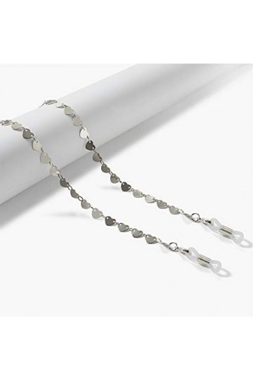 ARTSIM Chaînes de lunettes de vue for femmes en métal en forme de cœur mode lunettes cordon sangles de lunettes de soleil