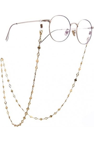 SCIBOR Porte-chaîne de Lunettes Lettre O, Accessoires pour Hommes et Femmes