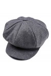 FSSTUD Chaud Hiver Dome Chapeau Beret Cap en Laine pour Bébé Garçon Enfant Noir