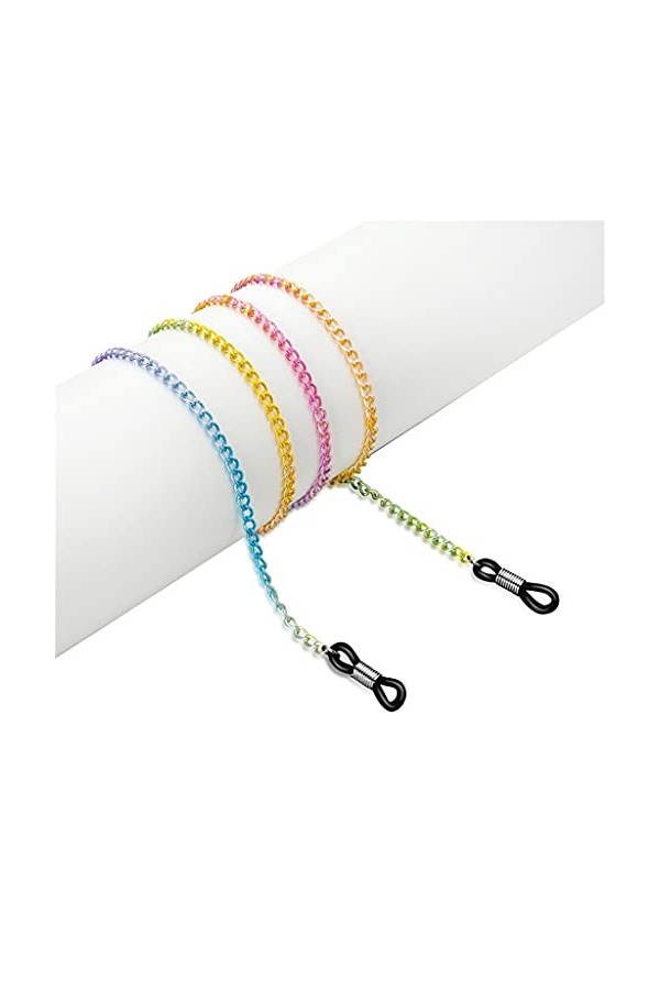 HOUKAI Porte-chaîne de Lunettes pour Femmes Arc-en-chaîne chaîne lanière Lunettes Lunettes Lunettes de Soleil Cordes Casual L