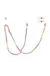 YANJ Chaîne de Lunettes réglables à la Mode Lanières de Masque Facial Anti-Perte Perles Sangles de Cou Lunettes Corde Sangles