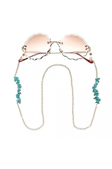 HOUKAI Chaîne de Lunettes pour Femmes Bohemian Pierre Naturelle Lanière Lanyard Lunettes Sangle Lunettes de Soleil Cordes Cas