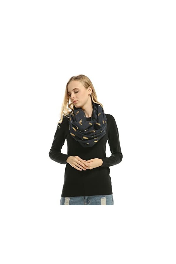 DEBAIJIA Écharpe Foulard Femmes Infinity Circle Multifonctionnel Wrap Respirant Confortable Mode Élégant Loisirs Toutes Saiso