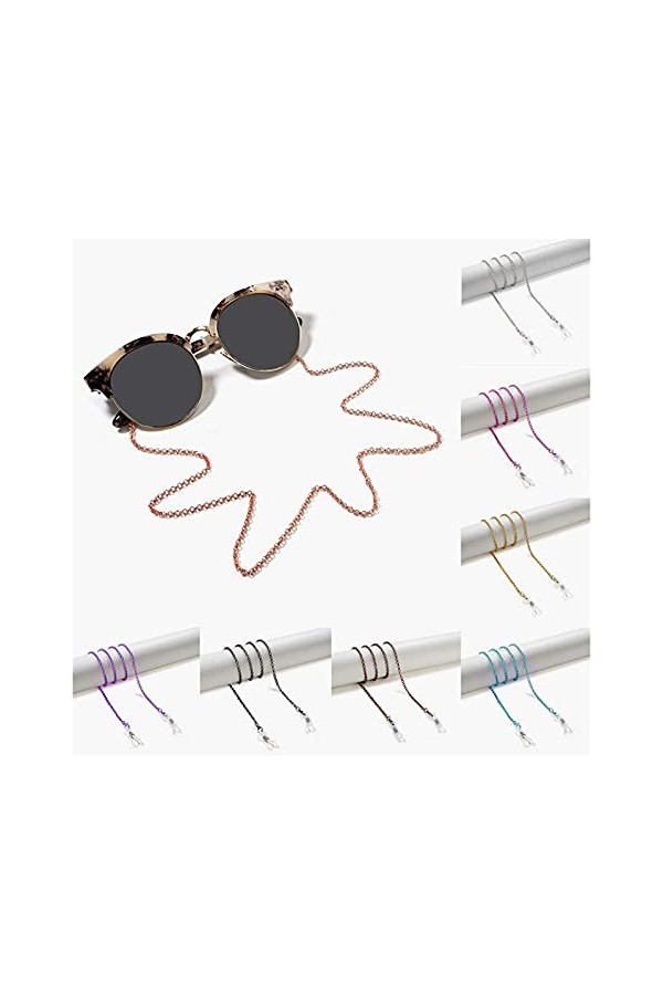 YANJ Mode 1Pcs Vintage Lunettes Porte-Chaîne Femmes Hommes Mode Noir Lunettes De Soleil Lunettes Cou Cordon De Retenue Sangle