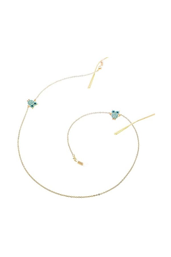 HAOLI Chaîne de Lunettes Lunettes en Acier Inoxydable Chaîne de Lunettes avec chaîne de Lunettes en métal Corde de Lunettes p