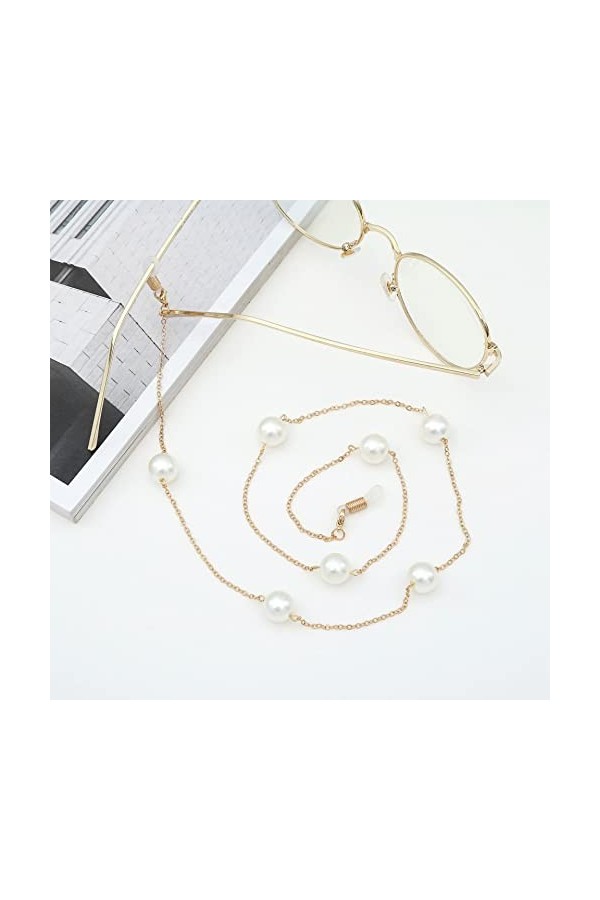 ARTSIM Chaînes de lunettes Longe de lunettes for femmes Porte-lunettes perlé Simple Cordon élégant Porte-lunettes Chaînes