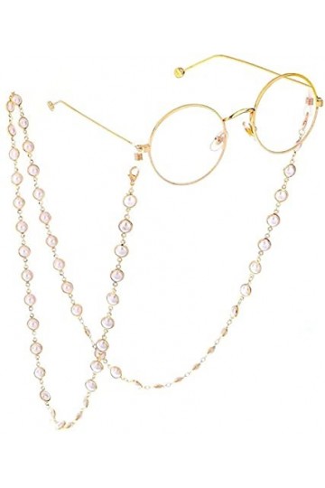 Chaîne de lunettes Chaîne de lunettes Chaîne de lunettes avec porte-lunettes de perles Sangles de lunettes Cordons de cou de 
