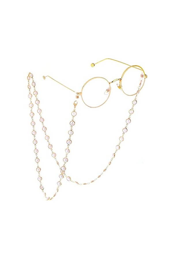 Chaîne de lunettes Chaîne de lunettes Chaîne de lunettes avec porte-lunettes de perles Sangles de lunettes Cordons de cou de 