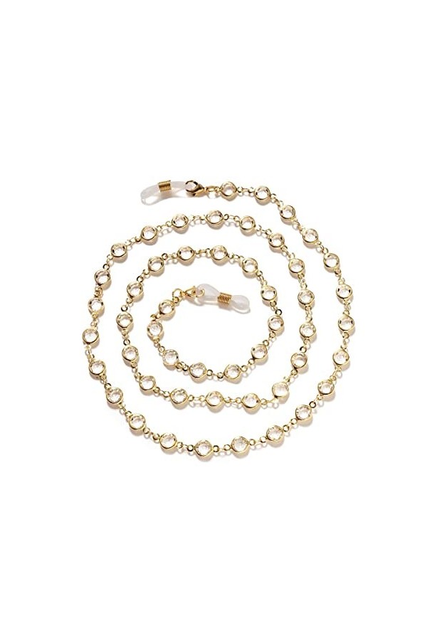 ARTSIM Chaînes de lunettes de lunettes for femmes Chaîne de cou en cristal coloré Simple Chaînes de support élégantes Chaînes