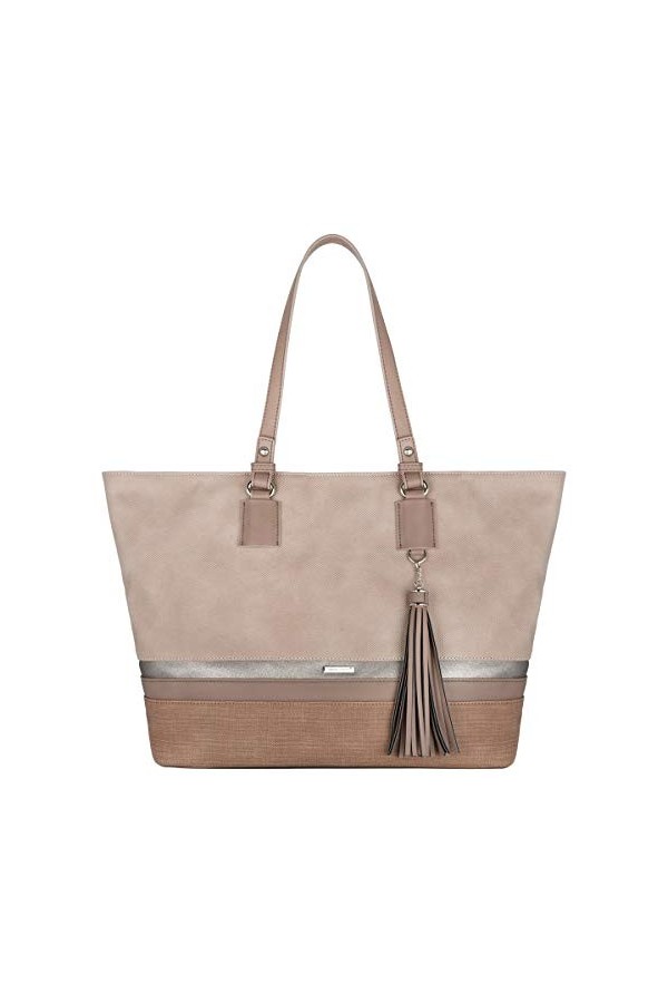 David Jones - Sac à Main Cabas Femme Grande Taille - Fourre-Tout A4 Grande Capacité Simili Cuir Toile Souple Imperméable - To