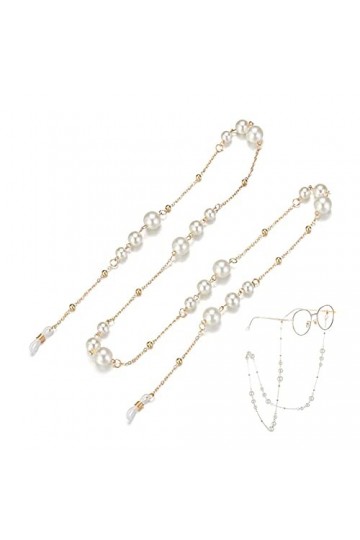 YANJ Mode 2 pcs Mode Lunettes De Soleil Chaîne Lunettes Lunettes Perle Décoration Vintage Chaîne Titulaire Cordon Lanière Col