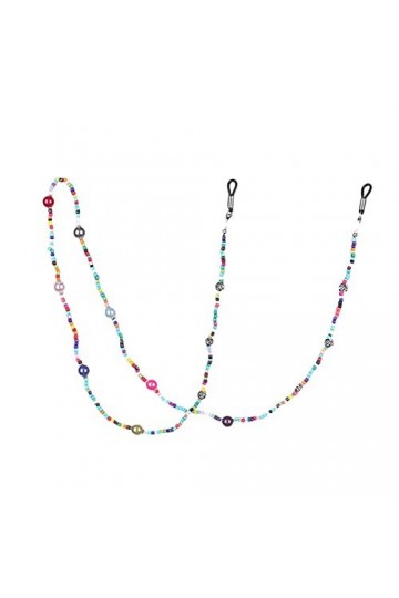 YANJ Mode 2Pcs Mode Lunettes De Lecture Chaîne Rétro Perles Lunettes De Soleil Lunettes De Soleil Cordon De Spectacle avec Gl