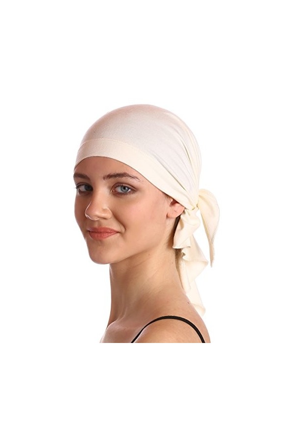 Deresina Headwear Plaine unisexe Bandana Crème 