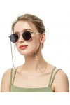 HAOLI Chaîne de Lunettes Ms Glasses Chaîne de Pneu en métal Corde dattache Lunettes et Lunettes de Soleil Sangle de Cou Lune