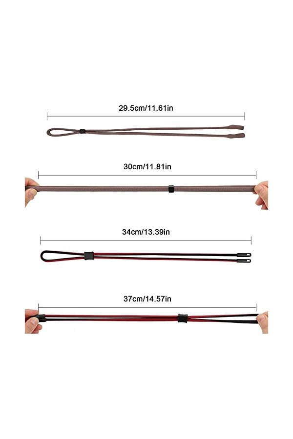 DSFEN Lot de 4 Sangles de Lunettes, Cordons de Lunettes réglables pour Lunettes, Cordon de Lunettes, chaîne de Lunettes, Cord