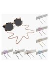 YANJ Mode 1Pcs Vintage Lunettes Porte-Chaîne Femmes Hommes Mode Noir Lunettes De Soleil Lunettes Cou Cordon De Retenue Sangle