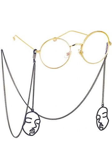 Chaînes de lunettes Lunettes de soleil noires Cordons de chaîne Sangle Lunettes Anti-Slip Chain Lunettes de soleil Chaîne uni