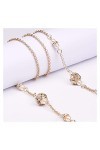 YANJ Mode 1 Pcs Chaîne De Cuivre Perles De Cristal Simulées Lunettes De Soleil Lanière Sangle Collier Chaîne De Lunettes en M