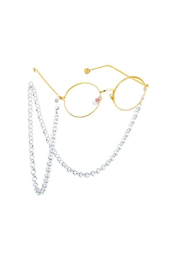 ARTSIM Chaînes Sangle de lunettes for femme Élégante Lunettes de retenue Lunettes Cordon Color : Gold, Size : 1 UK 