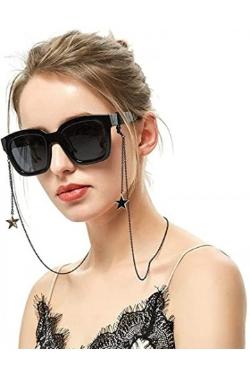 Chaînes de lunettes Chaîne de lunettes noire Rétro antidérapant Pop Metal Glasses Pendentif en corde Chaîne antidérapante Idé