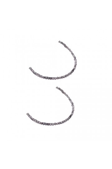 BREAKA 2 morceaux de chaîne de lunettes en pierre naturelle de 4 mm, robuste, tendance, antidérapant ne tombe pas, adapté aux