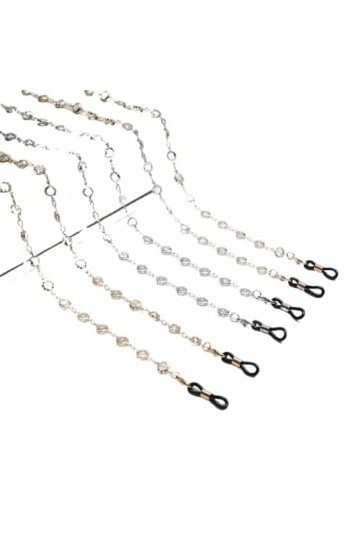 Sweden Chaîne Anti-Chute de Lunettes de Soleil, chaîne de Lunettes en métal, chaîne découteurs, Version Femme Color : Rose 