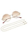 OQHAIR Chaîne de lunettes pour femme Cordon de chaîne torsadée Sangle de lunettes Lunettes de soleil Cordons Accessoires de l