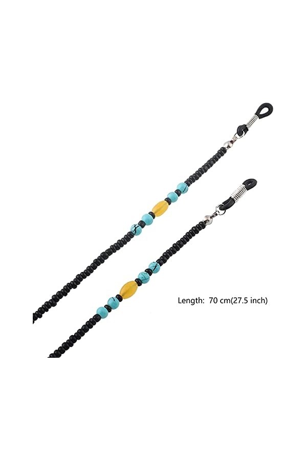 PCS Perlé Chaîne De Lunettes Lecture Cordons De Verre Longe Collier Chaîne Lunettes De Soleil Sangle Titulaire Coloré Long Co