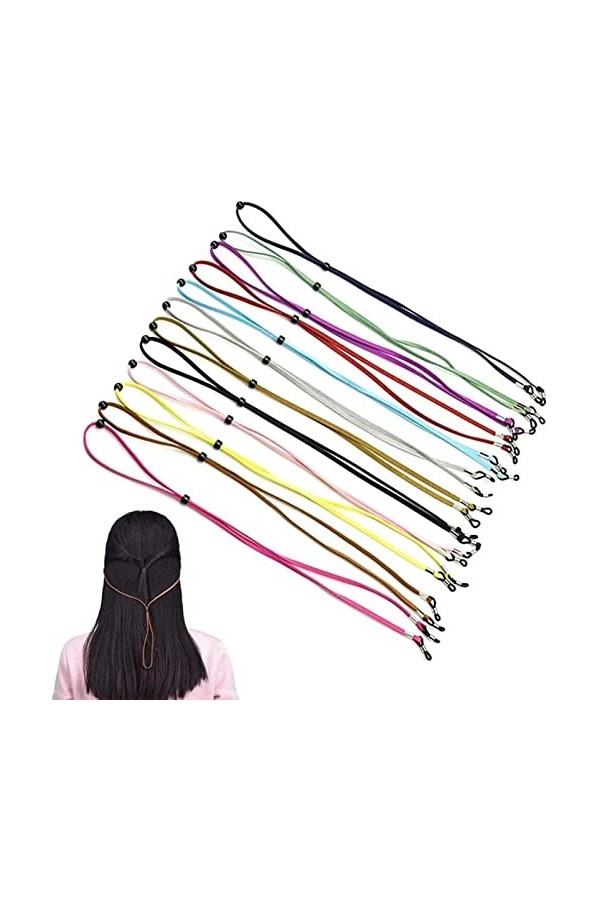 REVAHI 4 pièces Lunettes de Soleil chaîne Sangle de Lunettes Lunettes de Lecture Lunettes de retenue Porte-Lunettes Cordon de