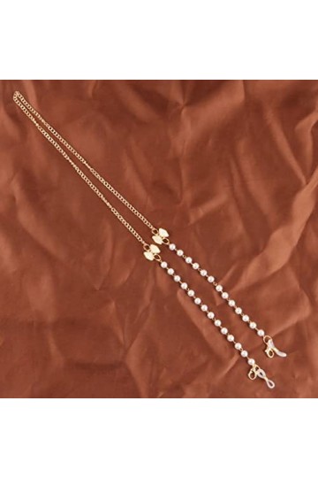 JAHH Chaîne De Lunettes Perles Sunglasses Chaînes for Femmes Charmes en Métal Lunettes Lanyard Collier Lunettes Porte-Lunette