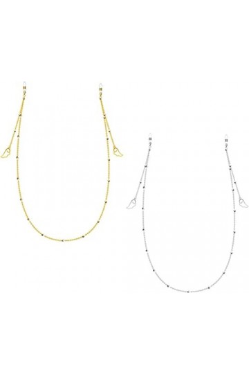 DSFEN 2pcs chaîne de Lunettes Lunettes de Soleil Cordon Support de Sangle de Cou Ange Aile Lunettes Collier ing lanière Corde