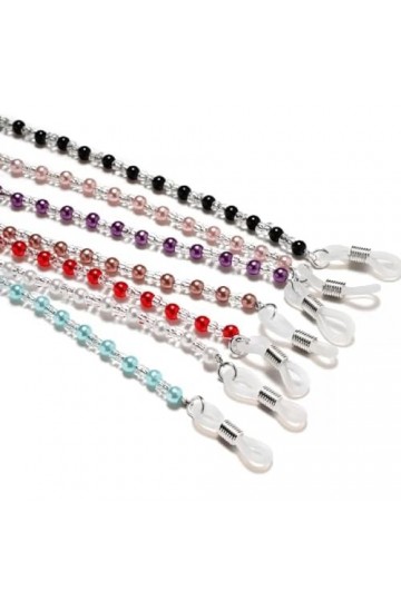 Sweden Lunettes perlées corde chaîne lunettes corde perle lunettes chaîne cou Color : Svart, Size : 70cm 