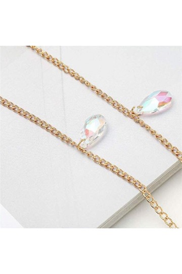 YANJ Chaîne de Lunettes Longue Larme Perles de Cristal Lunettes de Perles Lunettes de Soleil Lunettes de Soleil Porte-Chaîne 