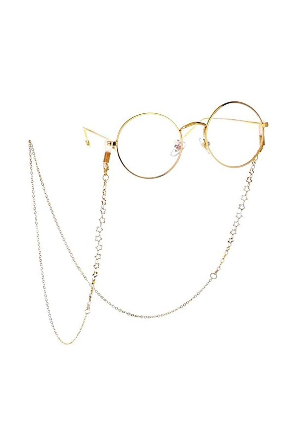 HaoLi Chaîne de Lunettes en Forme détoile Sangle de chaîne de Lunettes Porte-Lunettes de Soleil Longe Collier Porte-Lunettes