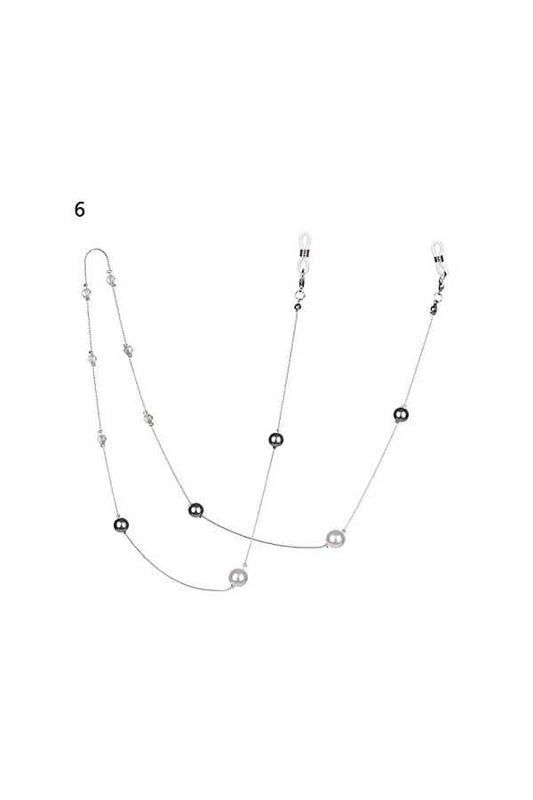 YANJ Mode 1 Pcs Mode Perle en Cuir Lunettes Chaîne Tendance De Luxe Doré Argent Lunettes Titulaire Lanière Sangles Cou Chaîne