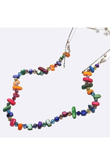 LEIGE Colory Stone Crystal Chain Lunettes Lunettes Chaînes Collier Lunettes de soleil Lunettes de soleil Lunettes de soleil C