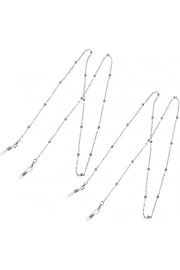 DSFEN 2 pièces chaînes de Lunettes pour Femmes Lunettes de Soleil perlées Sangles de Support de Lunettes pour la décoration