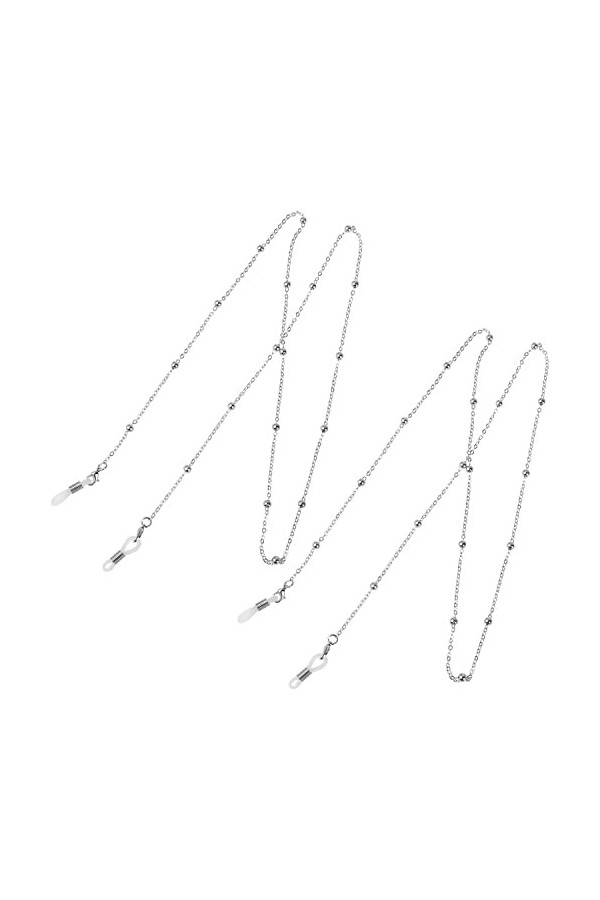 DSFEN 2 pièces chaînes de Lunettes pour Femmes Lunettes de Soleil perlées Sangles de Support de Lunettes pour la décoration