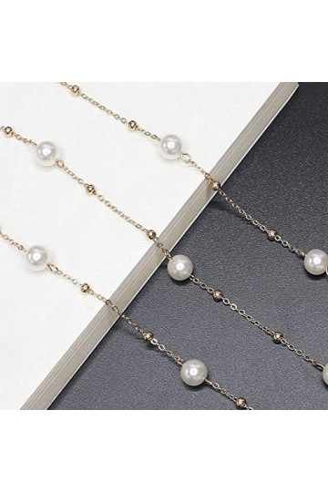 ARTSIM Chaînes de lunettes Sangle de lunettes for femmes Chaînes porte-lunettes élégantes Sangles de lunettes de soleil