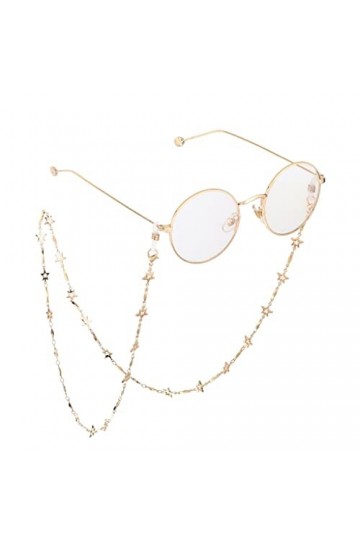 OQHAIR Chaîne de lunettes en forme détoile en cuivre faite à la main Chaîne de lunettes Couleur : D, Taille : Talla ?nica 