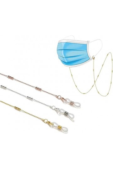 DSFEN 3pcs Titulaire chaîne Collier pour, Lunettes chaîne Porte-Lunettes en métal pour Sangle chaîne dextension pour Femmes 