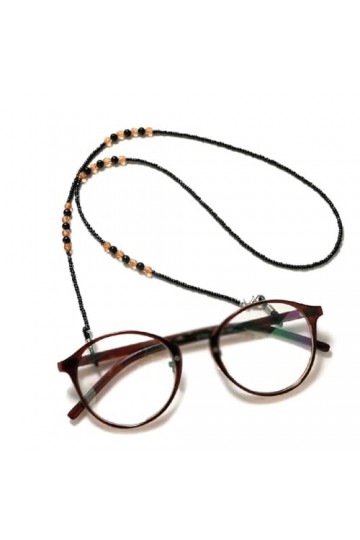 Sweden Corde de lunettes décoratives en perles, ne se décolore pas et ne tombe pas, chaîne de lunettes suspendue au cou