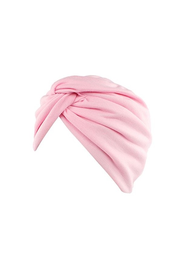 DJC Chemo Headwear Bonnet pour femme en coton et bambou pour alopécie - Rose - Taille Unique