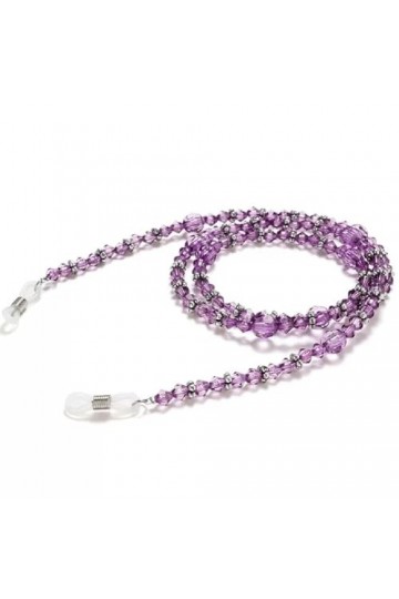 Sweden Chaîne de Lunettes perlées, Lunettes de Soleil en Corde, Cou Suspendu for éviter Les Chutes Violettes